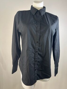 Worthington Women’s Black Long Sleeve Button-Down Shirt SMALL
